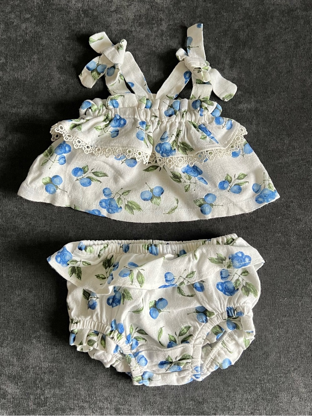 Jessica Simpson Baby Blueberry Outfit Size 3/6 Months